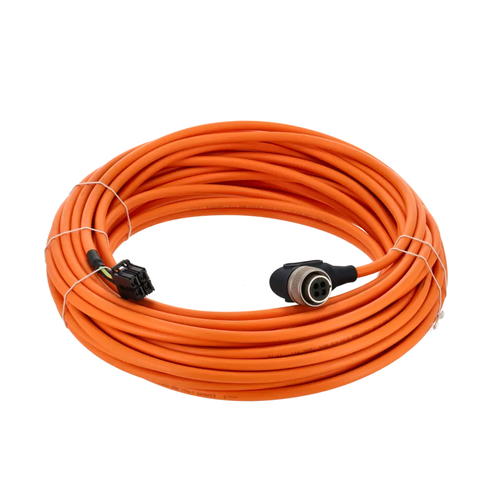 Servo güç kablosu REV. POSITIO, döküm konnektör, dirsekli LX660-8077-T451/L27R03-V